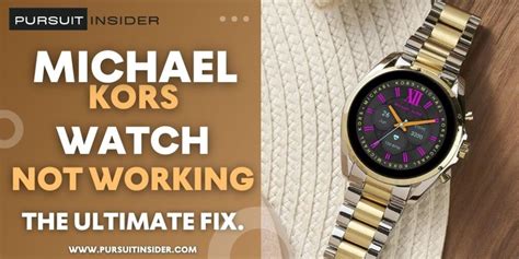 michael kors watch won't power on|Michael Kors Watch Not Working: Reasons & Solutions .